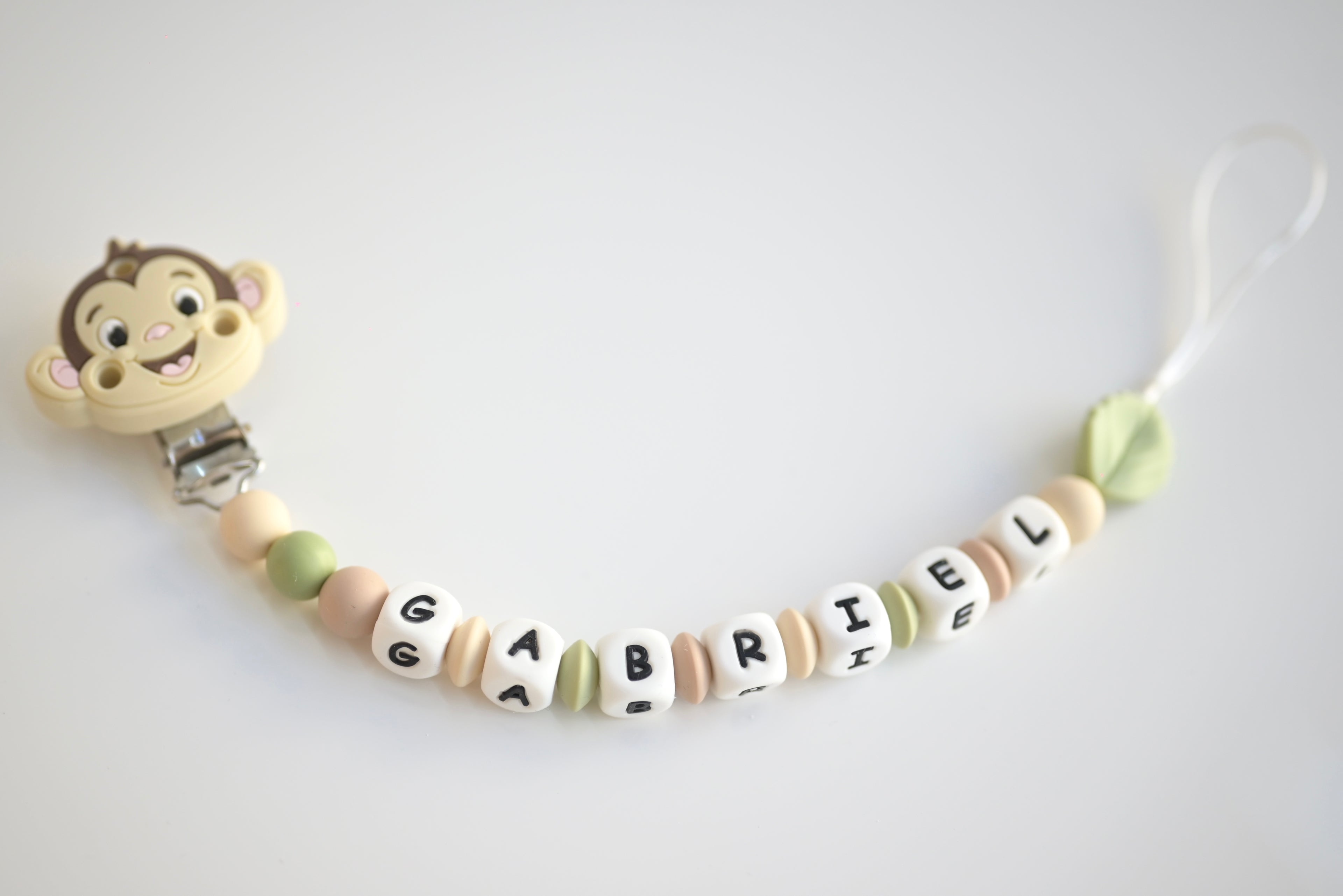 CATENELLA PORTACIUCCIO PERSONALIZZATA BEIGE, VERDE
